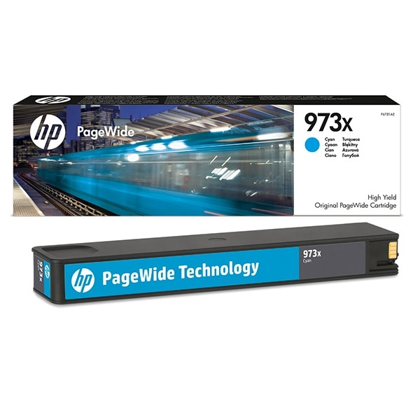 HP 973X (F6T81AE) high capacity cyan ink cartridge (original HP) F6T81AE 054916 - 1