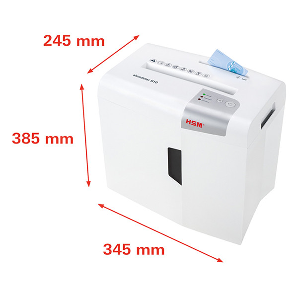 P2 paper shredder | HSM Shredstar S10 strip-cut 400951 - 3