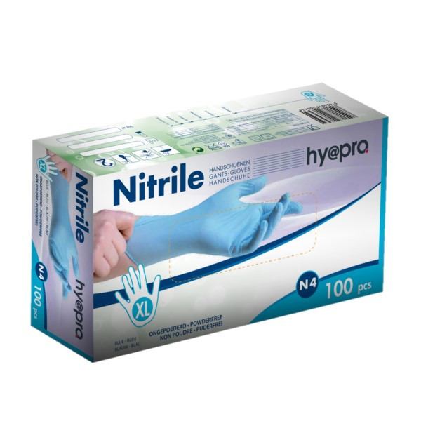 Nitrile blue powder free gloves, size XL | 100-pack SDR00488 - 1