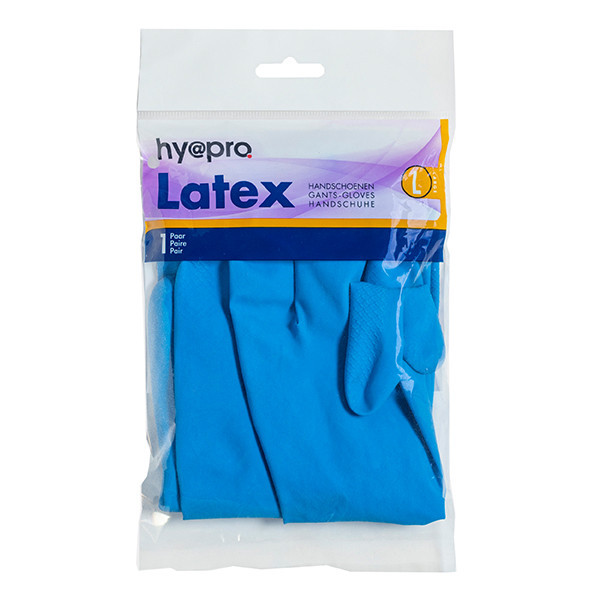 HY@PRO blue latex household gloves (size L) SHY00296 - 1