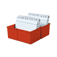 Index card box (A7, red) | HAN 218046
