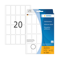 Herma 10609 white multifunctional removable labels, 19mm x 40mm (480 labels) 230810