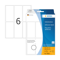Herma 10616 white multipurpose removable labels, 34mm x 67mm (144 labels) 230812