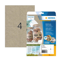 Herma 10756 natural brown A4 recycled universal labels, 105mm x 148mm (80 labels) 230842