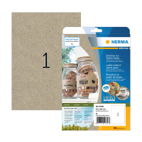 Herma 10758 natural brown A4 recycled universal labels, 210mm x 297mm (20 labels) 230844