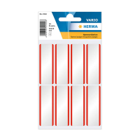 Herma 1902 white/red name badge labels, 54mm x 19mm (16 labels) 230969