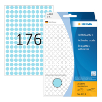 Herma 2213 round blue multipurpose labels, Ø 8mm (5,632 labels) 230719