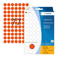 Herma 2232 round red multipurpose labels, Ø 13mm (2,464 labels) 230703