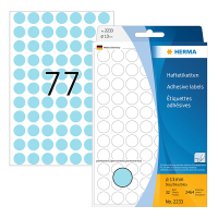 Herma 2233 round blue multipurpose labels, Ø 13mm (2,464 labels) 230700