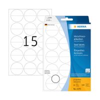 Herma 2279 perforated transparent sealing labels, Ø 32mm (240 labels) 230901