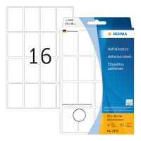 Herma 2450 white multipurpose labels, 25mm x 40mm (512 labels) 230685