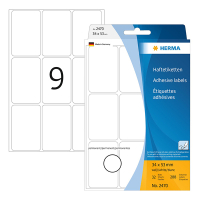 Herma 2470 white multifunctional labels, 34mm x 53mm (288 labels) 230689