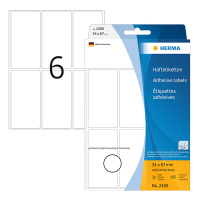 Herma 2480 white multipurpose labels, 34mm x 67mm (192 labels) 230690