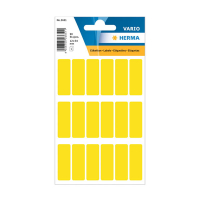 Herma 3651 yellow multipurpose labels, 12mm x 34mm (90 labels) 230974