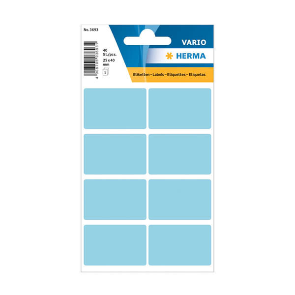 Herma 3693 blue multipurpose labels, 25mm x 40mm (40 labels) 231024 Herma 3693 blue multipurpose labels, 25mm x 40mm (40 labels) 231024 - 1