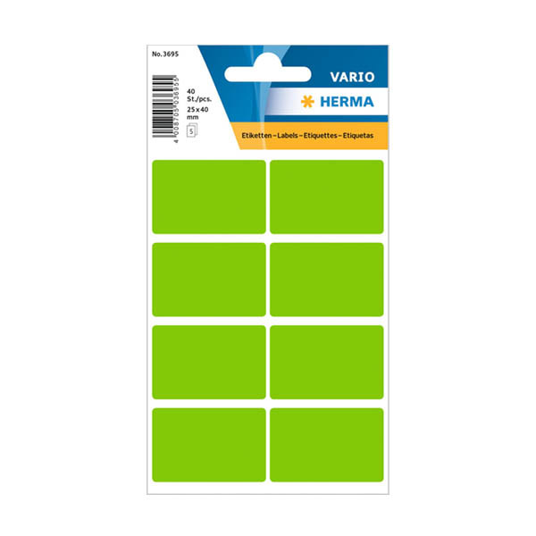Herma 3695 green multifunctional labels, 25mm x 40mm (40 labels) 231025 - 1