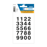 Herma 4136 black/transparent 0-9 labels, 20mm x 18mm (40 labels) 230951