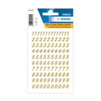 Herma 4151 gold/transparent 0-9 labels, 8mm (64 labels) 230946