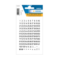 Herma 4155 black/transparent 1-100 labels, 5mm (250 labels) 230952