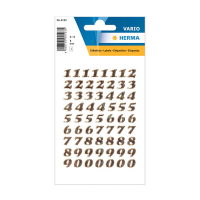 Herma 4193 gold 0-9 labels, 8mm (64 labels) 230947