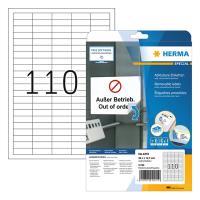 Herma 4210 white A4 removable labels, 38.1mm x 12.7mm (2750 labels) 4210 230637