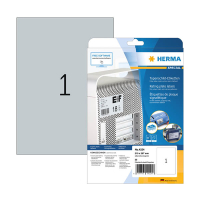 Herma 4224 silver rating plate labels, 210mm x 297mm (25 labels) 230917