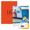 Herma 4257 red permanent adhesive labels, 105mm x 37mm (1600 labels) 230460 - 1