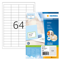 Herma 4271 premium white A4 permanent adhesive labels, 48.3mm x 16.9mm (6,400 labels) 4271 230467