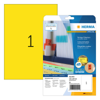 Herma 4421 yellow A4 removable labels, 210mm x 297mm (20 labels) 230773