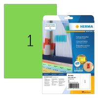 Herma 4424 green A4 removable labels, 210mm x 297mm (20 labels) 230774