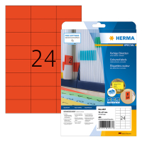Herma 4467 red removable labels, 70mm x 37mm (480 labels) 4467 230502