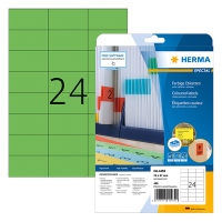 Herma 4469 green removable labels, 70mm x 37mm (480 labels) 4469 230503