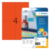Herma 4562 red A4 removable labels, 105mm x 148mm (80 labels)