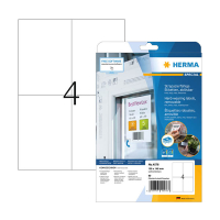 Herma 4576 white A4 removable weatherproof foil labels, 105mm x 148mm (80 labels) 230852
