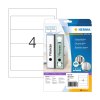 Herma 5123 white A4 self-adhesive wide printable spine labels, 59mm x 192mm (100 labels) 230877 - 1