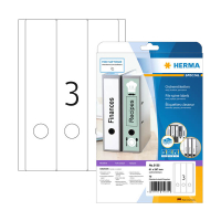 Herma 5135 white A4 self-adhesive wide printable spine labels, 61mm x 297mm (75 labels) 230879