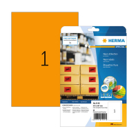 Herma 5149 neon orange A4 universal labels, 210mm x 297mm (20 labels) 230868