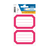 Herma 5712 white/red book labels, 82mm x 55mm (12 labels) 230935
