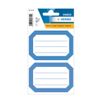 Herma 5714 white/blue book labels, 82mm x 55mm (12 labels) 230931