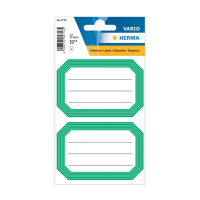 Herma 5716 white/green book labels, 82mm x 55mm (12 labels) 230934