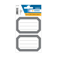 Herma 5719 white/grey book labels, 82mm x 55mm (12 labels) 230933