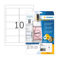 Herma 8018 crystal clear A4 transparent labels, 96 x 50.8mm (250 labels) 230863