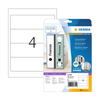 Herma 8621 white A4 wide self-adhesive printable spine labels, 61mm x 192mm (40 labels) 230874