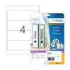 Herma 8621 white A4 wide self-adhesive printable spine labels, 61mm x 192mm (40 labels) 230874 - 1