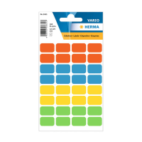 Label multi-purpose sticker sheets 12mm x 18mm | assorted colours | Herma 3631 | 160 labels 230971