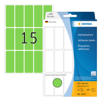 Label multi-purpose sticker sheets 20mm x 50mm | green | Herma 2415 | 480 labels 230674