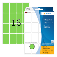 Label multi-purpose sticker sheets 25mm x 40mm | green | Herma 2455 | 512 labels 230682