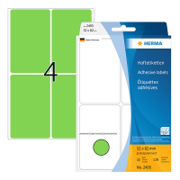 Label multi-purpose sticker sheets 52mm x 82mm | green | Herma 2495 | 128 labels 230694