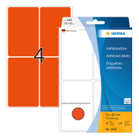 Label multi-purpose sticker sheets 52mm x 82mm | red | Herma 2492 | 128 labels 230695