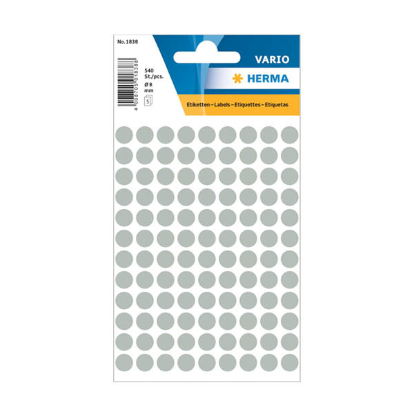 Marking dots Ø8mm (grey) | Herma 1838 | 540 stickers 231017 - 1